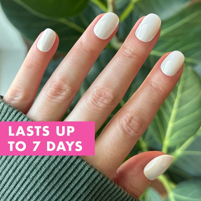 Olive & June Effects Super Stick Mani Press On Nails | Extra Short Round | No Glue Needed | 32 Tab Nails in 16 Sizes | Non-Toxic Tabs | Easy On-Off Non-Damaging Realest Look | 7-Day Wear |Cloud Chrome - Image 2