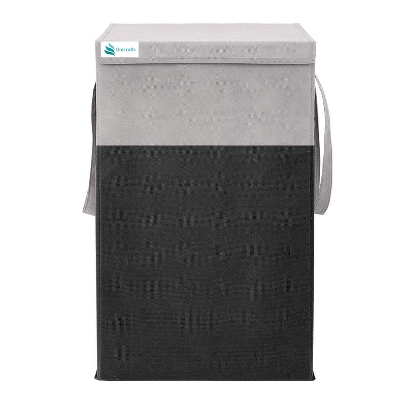 Unicrafts 75 LTR Laundry Basket for Clothes with Lid Laundry Bag Foldable Laundry Bag for Clothes Clothes Basket Basket for Clothes Storage Toy Storage Basket 36x36x53cm Black - Image 1