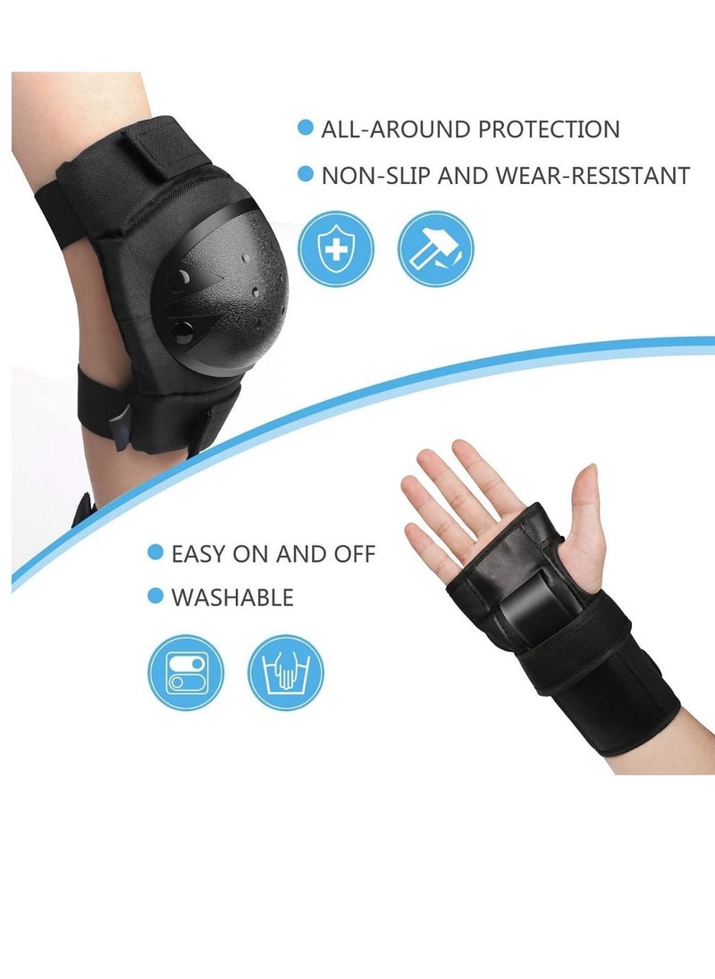 Generic 6-piece Protective Gear Set Cycling Skates Scooter protective gear (Black)  - Image 2