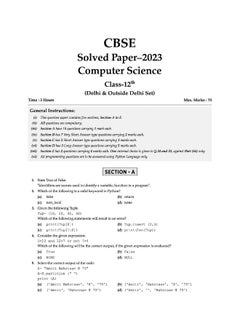 Oswaal CBSE Class 12 Computer Science Question Bank 2023-24 Book  - Image 1