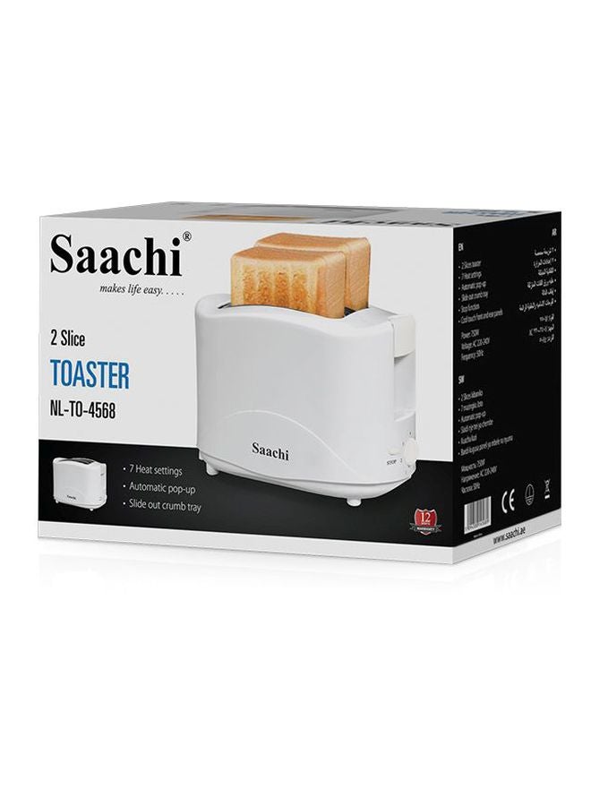 Saachi 2-Slice Toaster 750W 750 W NL-TO-4568-WH White - Image 3