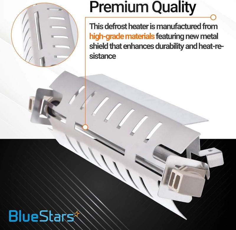 BlueStars Upgraded WR51X10055 Refrigerator Defrost Heater Replacement with METAL SHIELD Compatible with GE Kenmore Refrigerators Replaces AP3183311 914088 AH303781 EA303781 - Image 5