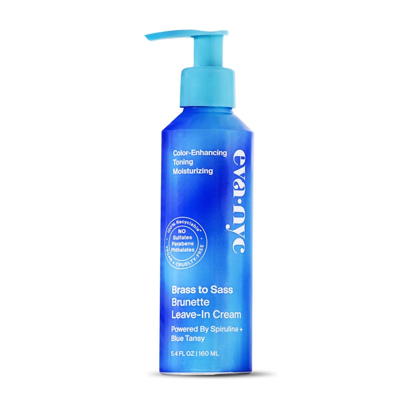 Eva NYC Brass to Sass Brunette Leave-In Cream for Color-Treated Hair, Vegan No-Rinse Toner for Brassy Orange Tones, 5.4 fl oz - Image 1