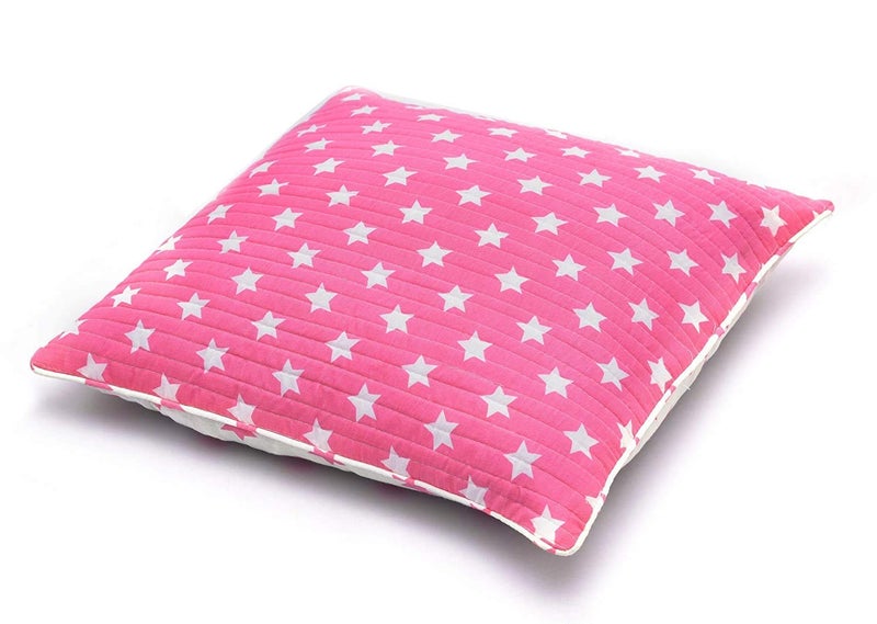 RRC Soft Cotton Quilted Reversible Cushion Covers 24x24 Inches, Set of 2 Piece Cushion Covers, Hidden Zipper for Easy Care - Image 2