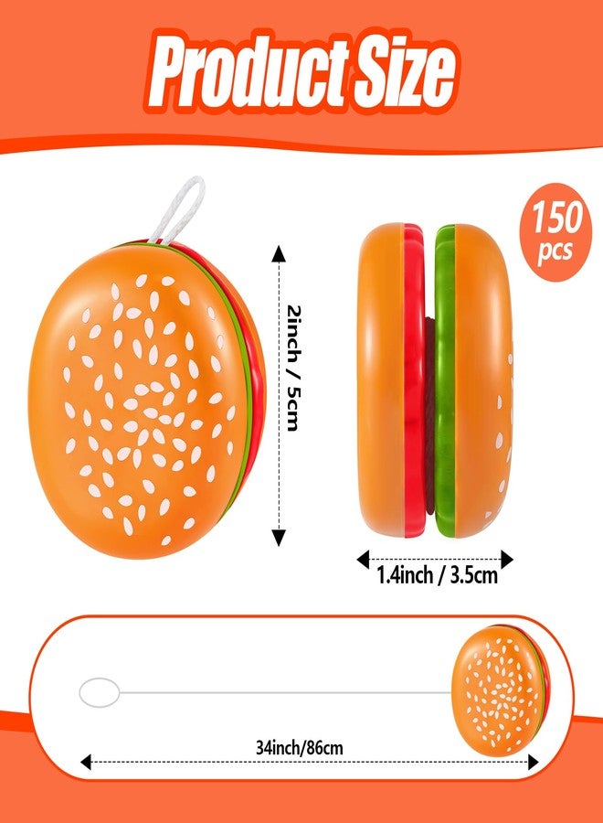 Leitee 24 Pieces Hamburger Yo Yo Toys Plastic Yo Yo Burger Party Favors for Boys Girls Adults Birthday Party Favors Classroom Prizes Holiday Goodie Bag Fillers - Image 2