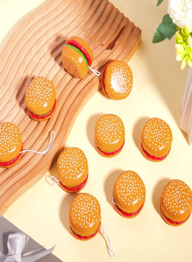 Leitee 24 Pieces Hamburger Yo Yo Toys Plastic Yo Yo Burger Party Favors for Boys Girls Adults Birthday Party Favors Classroom Prizes Holiday Goodie Bag Fillers - Image 5