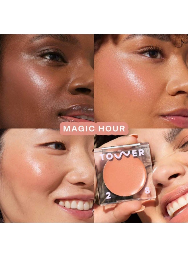 TOWER 28 BeachPlease Lip + Cheek Dewy Cream Blush 4.5ml-Magic Hour - Image 2