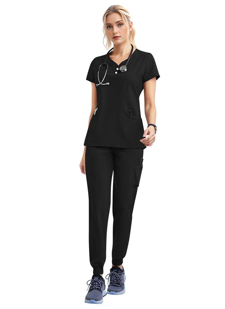 KUYING New V-neck Split Style Clinic And Hospital Medical Work Clothes  - Image 1