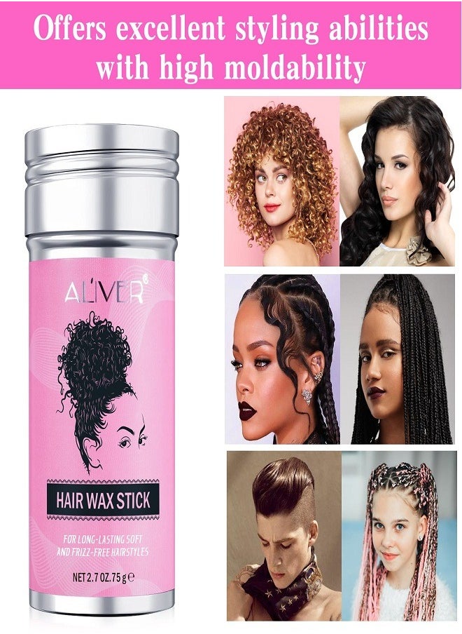 ALIVER Hair Wax Stick for Long Lasting Soft and Frizz Free Hairstyles 75g  - Image 3