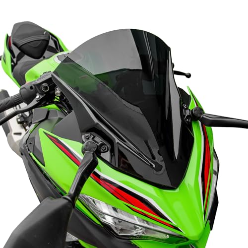 Lorababer Motorcycle Windscreen Windshield Deflector for Ninja 400 250 Ninja400 Ninja250 2018 2019 2020 2021 2022 2023 2024, Smoke - Image 1