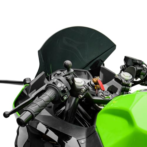 Lorababer Motorcycle Windscreen Windshield Deflector for Ninja 400 250 Ninja400 Ninja250 2018 2019 2020 2021 2022 2023 2024, Smoke - Image 4