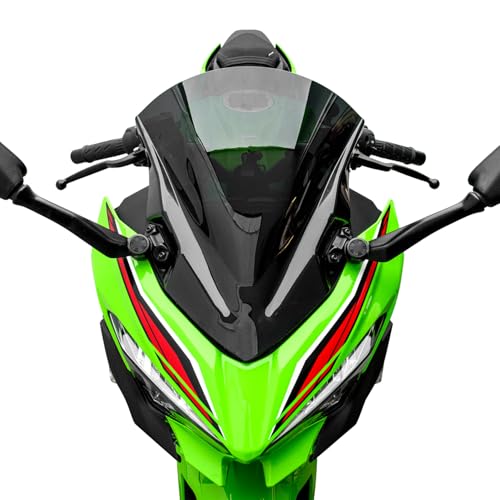 Lorababer Motorcycle Windscreen Windshield Deflector for Ninja 400 250 Ninja400 Ninja250 2018 2019 2020 2021 2022 2023 2024, Smoke - Image 2