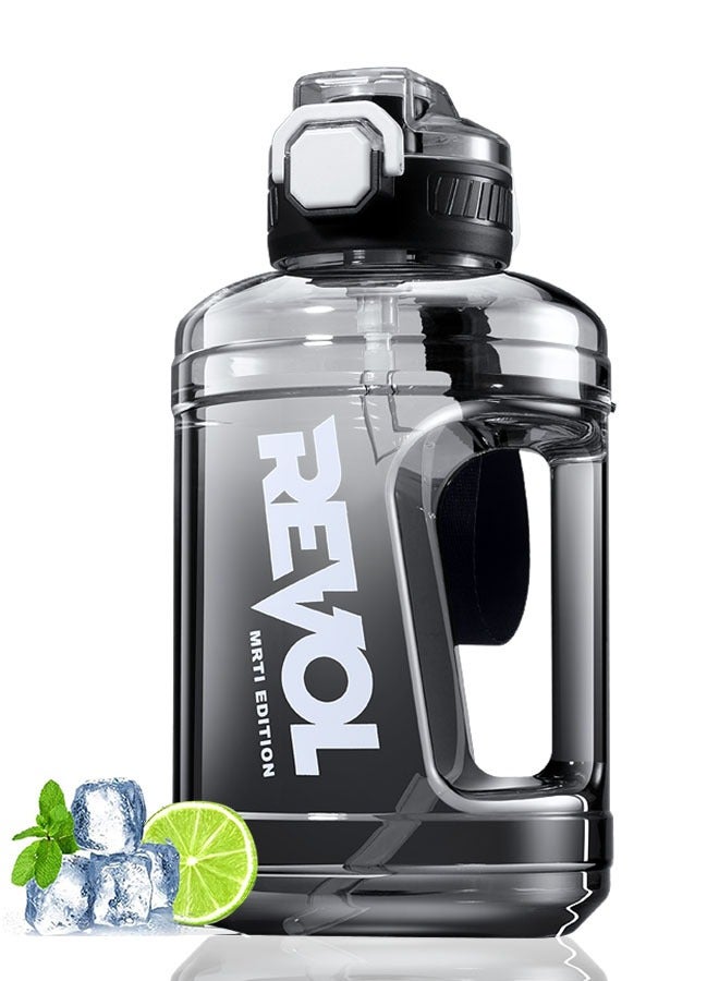 REVOL 1600ml Water Bottle with Handle and Straw 54oz Big Sport Water Jug 1.6l Large 1.6 Liter Bpa Free  54 OZ  Drinking  Bottles for Gym Yoga Camping Outdoor Travel - Image 1