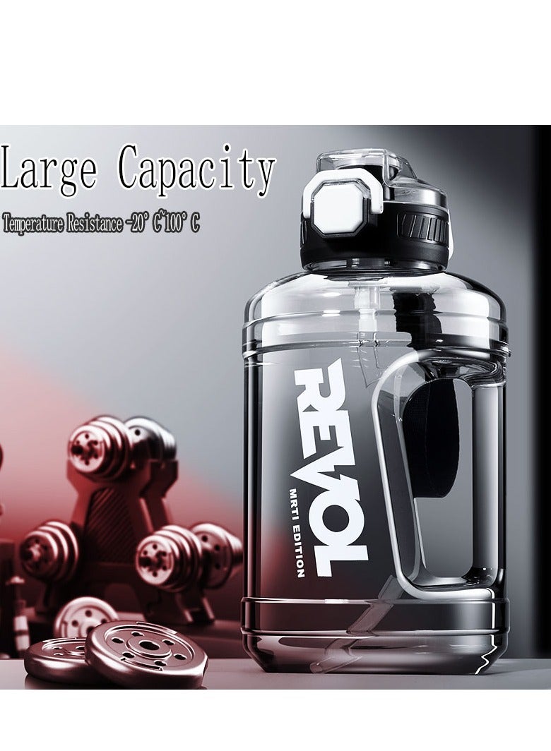 REVOL 1600ml Water Bottle with Handle and Straw 54oz Big Sport Water Jug 1.6l Large 1.6 Liter Bpa Free  54 OZ  Drinking  Bottles for Gym Yoga Camping Outdoor Travel - Image 2