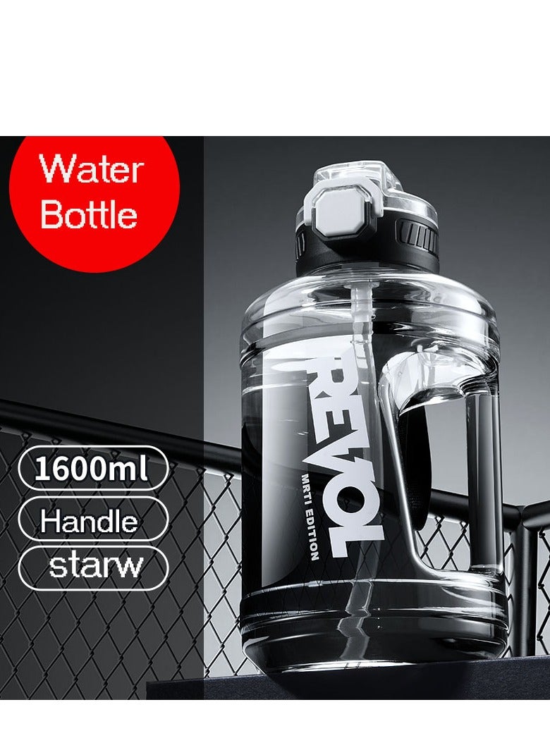 REVOL 1600ml Water Bottle with Handle and Straw 54oz Big Sport Water Jug 1.6l Large 1.6 Liter Bpa Free  54 OZ  Drinking  Bottles for Gym Yoga Camping Outdoor Travel - Image 3