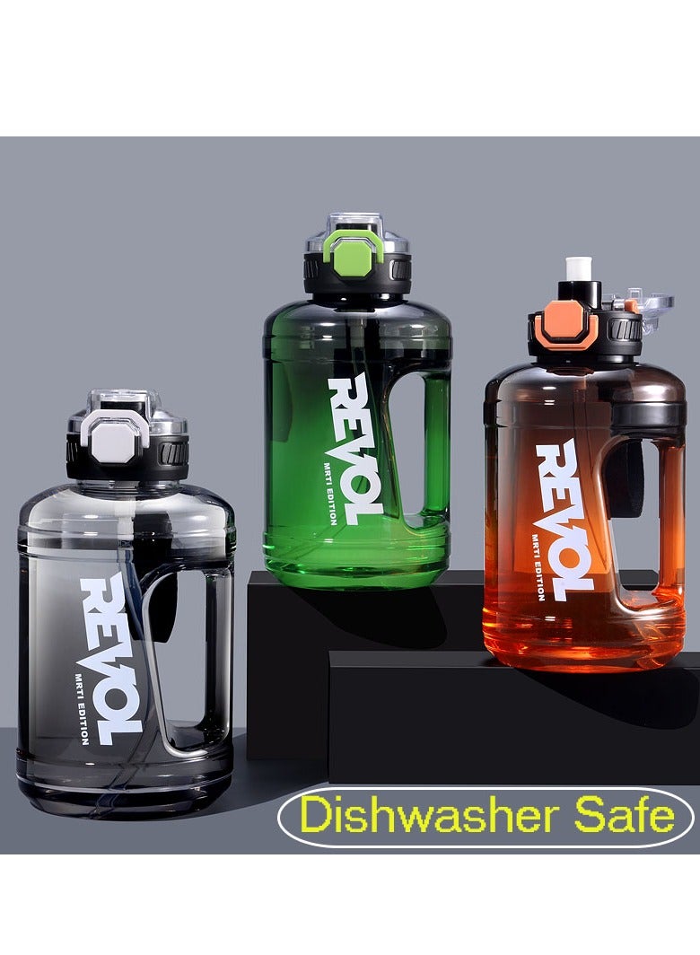 REVOL 1600ml Water Bottle with Handle and Straw 54oz Big Sport Water Jug 1.6l Large 1.6 Liter Bpa Free  54 OZ  Drinking  Bottles for Gym Yoga Camping Outdoor Travel - Image 4