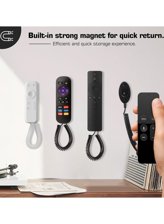 2 Pack Magnetic Remote Control Holders,Safely Secure Remotes & Small Items, Wall-Mount with Adhesive, Anti-Loss - Image 5