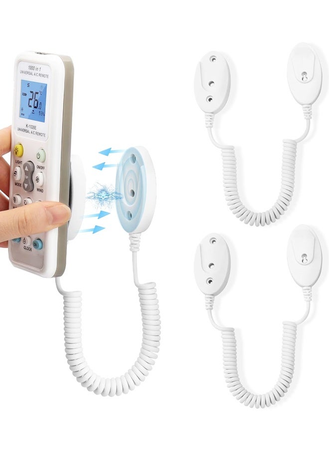 2 Pack Magnetic Remote Control Holders,Safely Secure Remotes & Small Items, Wall-Mount with Adhesive, Anti-Loss - Image 1
