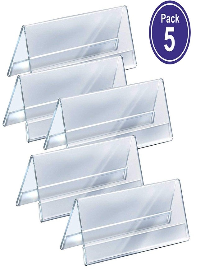 3D Sign لوحة اسم ثلاثية الأبعاد من الأكريليك على شكل حرف V، ذات وجهين، للطاولة والمكتب - 10 × 2 بوصة، عبوة من 5 قطع - Image 3