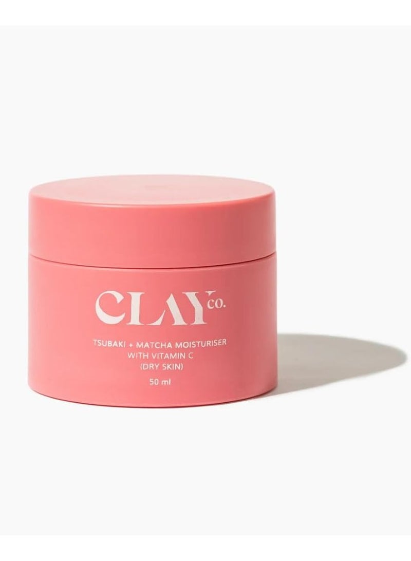 Clayco Vitamin C Tsubaki + Matcha Face Moisturizer For Dry Skin 50 ML | Japanese Skin Care Moisturizer & Toner | Soft Face Cream For Men & Women | Best Night Cream For Winter & Glowing Skin - Image 1