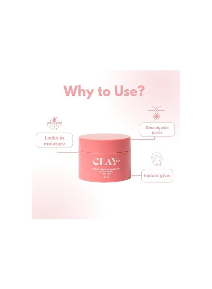 Clayco Vitamin C Tsubaki + Matcha Face Moisturizer For Dry Skin 50 ML | Japanese Skin Care Moisturizer & Toner | Soft Face Cream For Men & Women | Best Night Cream For Winter & Glowing Skin - Image 3