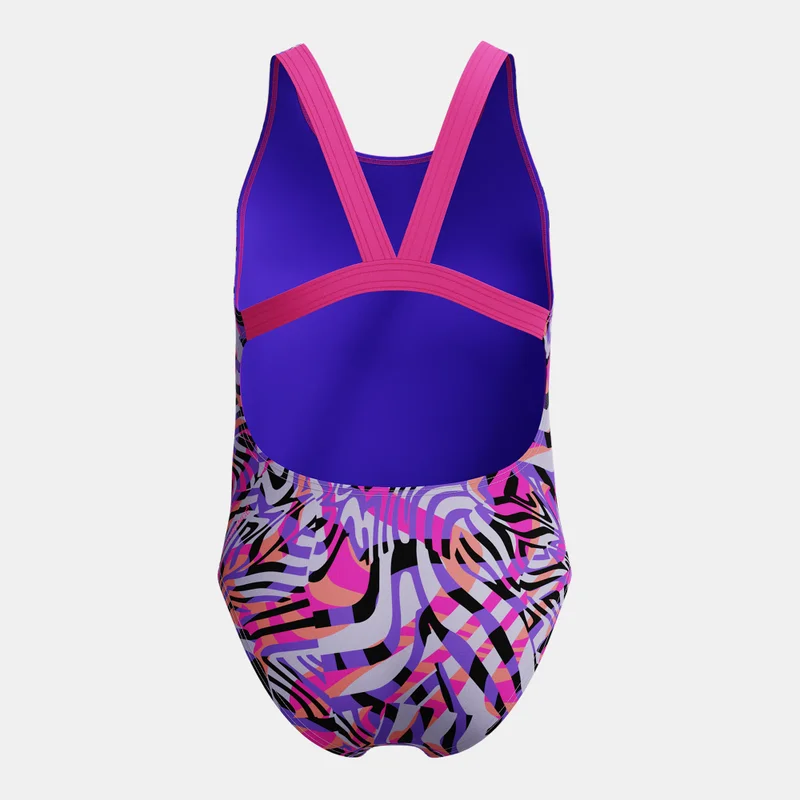 speedo Kids' Printed Leaderback One-Piece Swimsuit