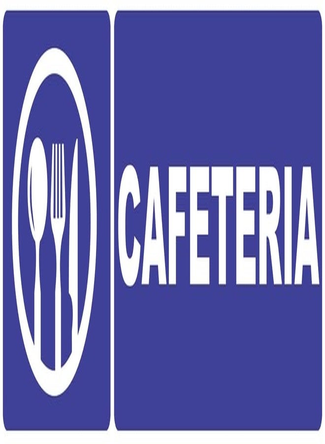 VAAIMAI Cafeteria Foam Board Sticker Sign Board 12X4 Inch Vinyl UV Laminated Waterproof Blue, Pack of 1 - Image 1