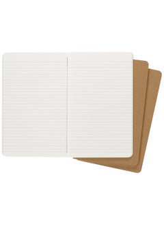 MOLESKINE 3-Piece Large Cahier Journal Notebooks Ruled 13x21cm Size Kraft Brown  - Image 2
