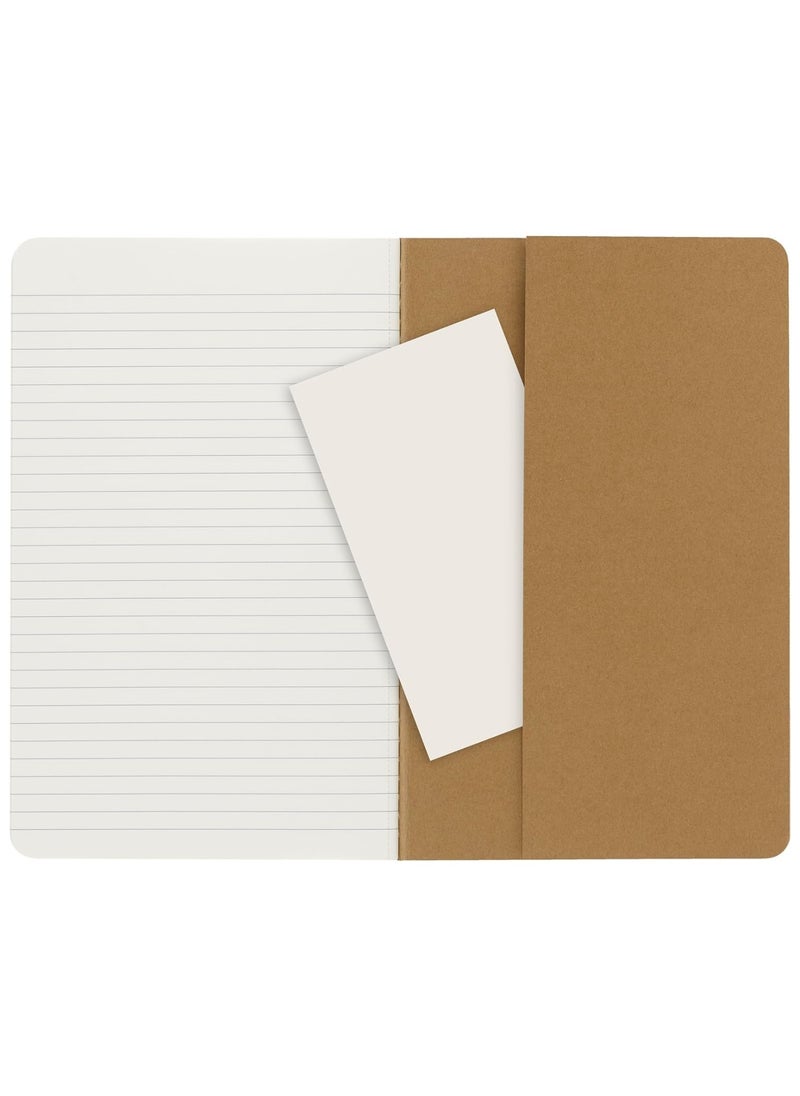 MOLESKINE 3-Piece Large Cahier Journal Notebooks Ruled 13x21cm Size Kraft Brown  - Image 4