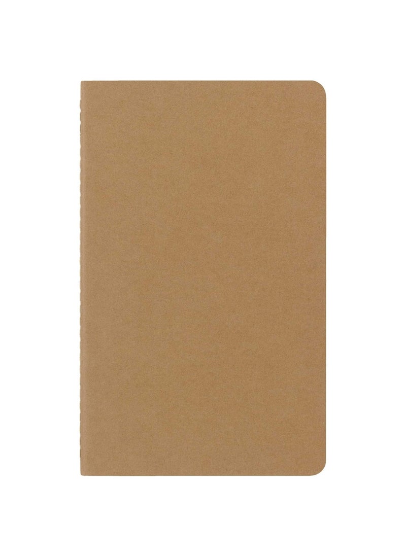 MOLESKINE 3-Piece Large Cahier Journal Notebooks Ruled 13x21cm Size Kraft Brown  - Image 5