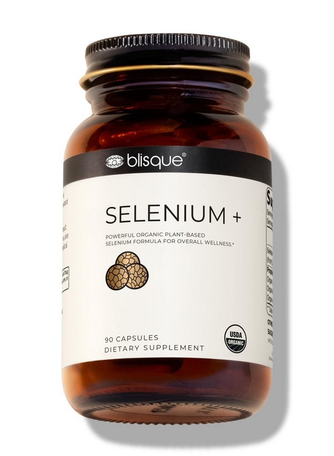 Blisque - Organic Selenium for Thyroid Support, Immune System, and Heart Health | with Organic Mustard Seeds | Authentic and Natural | 90 Capsules