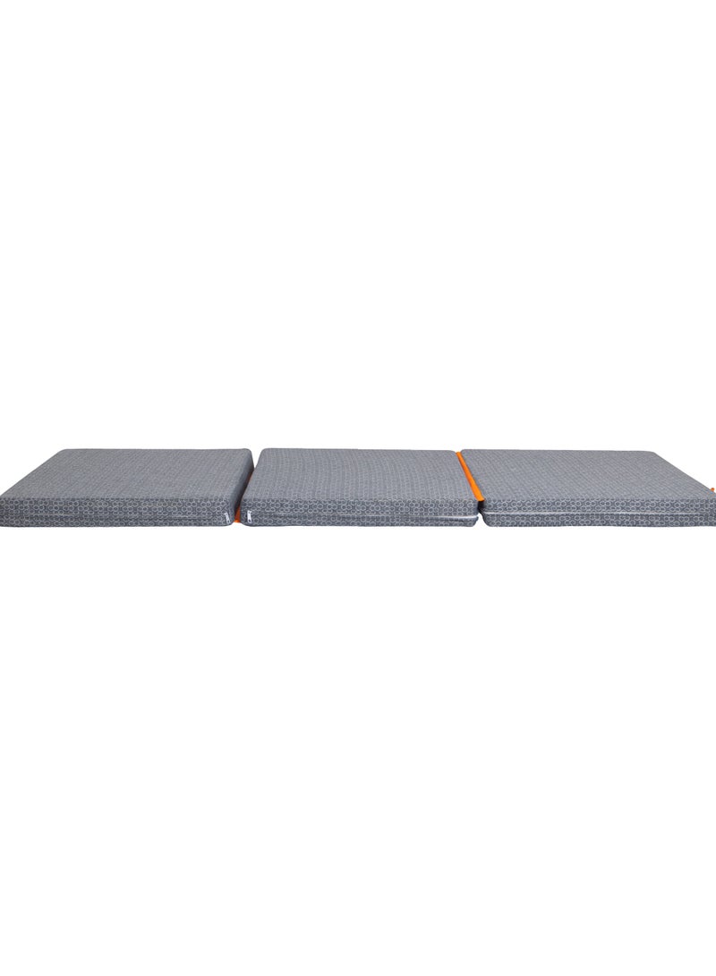 COMFY 180 X 90 X 7CM PREMIUM QUALITY LUXURIOUS GREY KNITTED FOLDING MATTRESS - Image 4