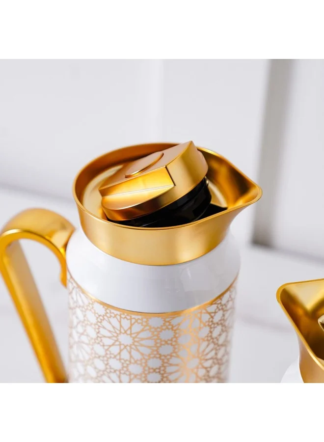 دانوب هوم Home Maker Flask Asbestos Free Portable Design Suitable for Coffee Hot Water Tea Indoor and Outdoor Use 0.75/1L 2Piece St Slm-A725-Mg