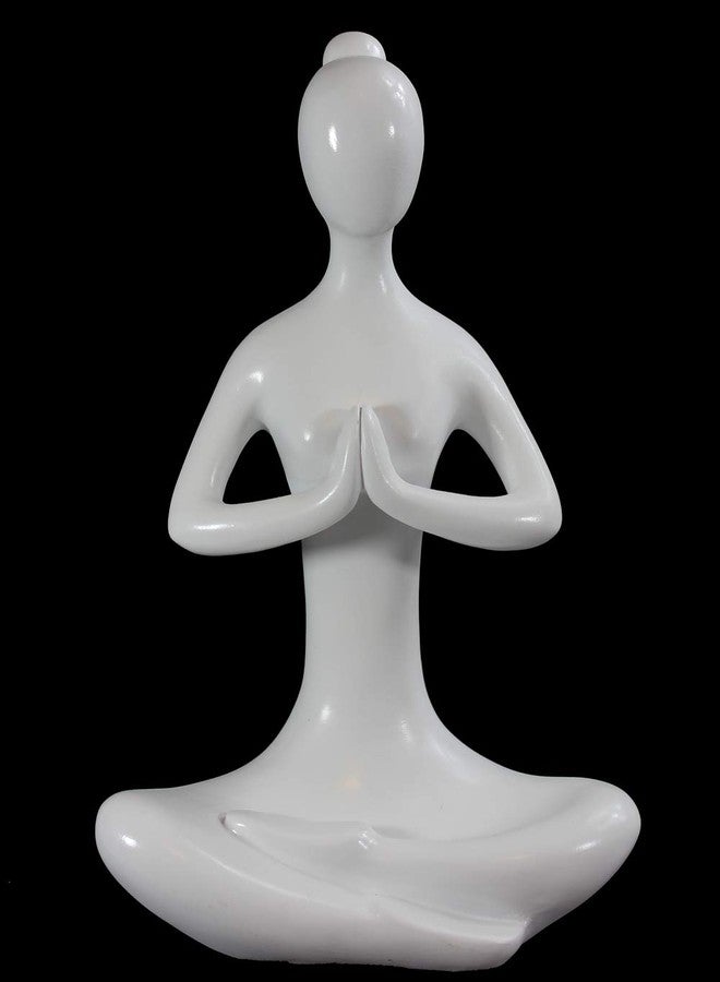 Seraphic Yoga Pose Statue/Sculputure Gifts for Women, Home or Room Decor, White Prayer Hands Statues/Figurines, 8" Tall - Image 1