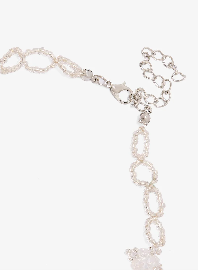 Ella Limited Edition Silver Diamonte Rhinestone Necklace for Women | Best Price UAE
