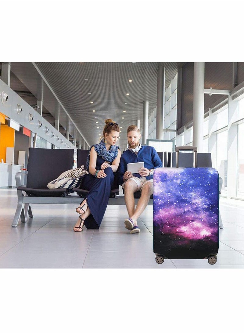 KASTWAVE - Travel Luggage Cover for 25-28 Inch Luggage, Spandex Elastic Stretch Fabric,Cover for Suitcase Luggage Protector Premium Elasticated,Washable Luggage Trolley Case,L,Starry sky - Image 1