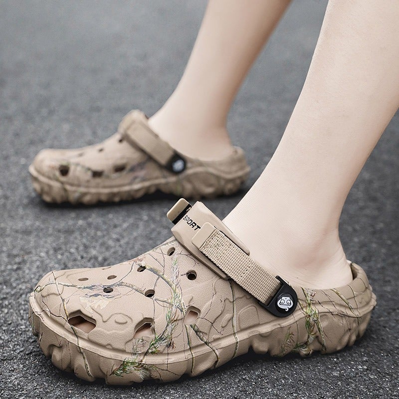Croc Shoes 2025 Breathable Soft-Soled Sports Beach Shoes Casual Two-Wear Trendy 9527 Sandals - Image 2