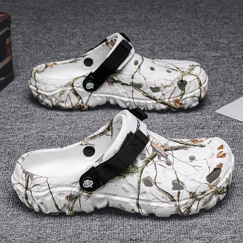 Croc Shoes 2025 Breathable Soft-Soled Sports Beach Shoes Casual Two-Wear Trendy 9527 Sandals - Image 1