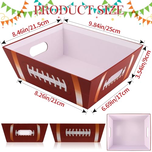 Kolewo4ever 36 Pieces 12 Pack Football Baskets for Gifts Empty Football Senior Night Baskets 8x10inch Gift Basket Kit for Gifts Empty to Fill for Sport Party Holiday Gift Packaging - Image 3