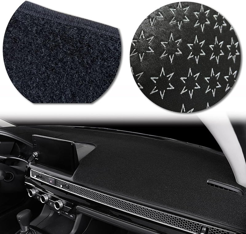 PGTOPONE Custom Fit Dashboard Cover for Honda 11th Civic 2021 2022 Coupe - Black Rim - Image 5