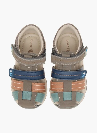 Barefeet Colourblock Strap Sandals with Hook and Loop Closure