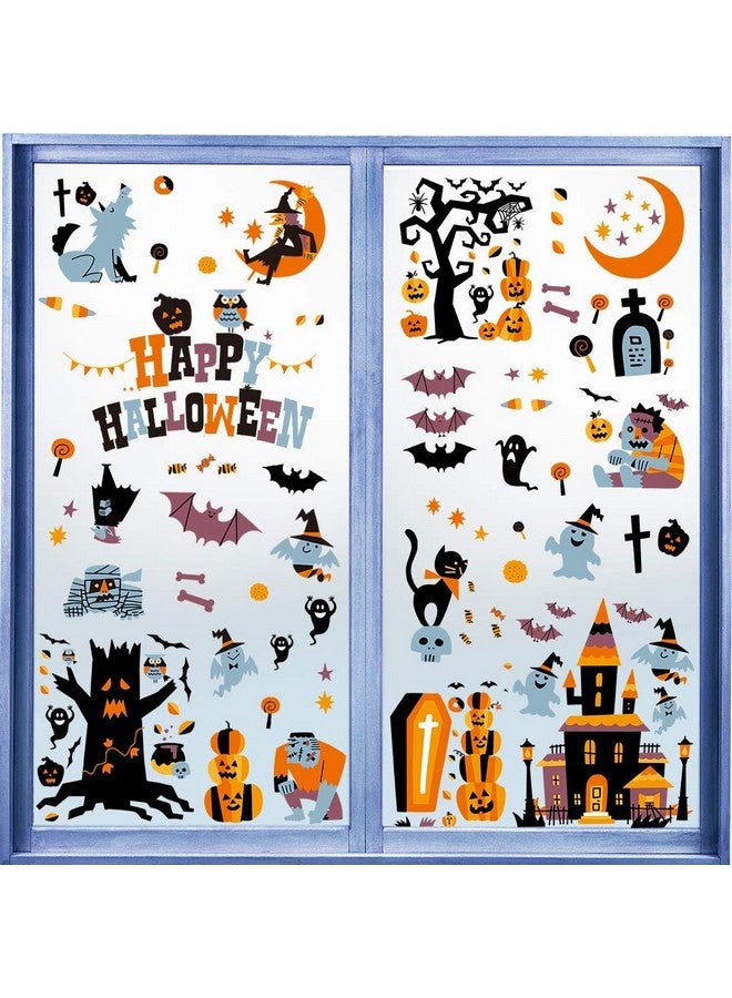 CCINEE Halloween Window Stickers - 10 Sheets Window Clings Decals for Party Decoration, Indoor & Outdoor Home Decor - Image 1