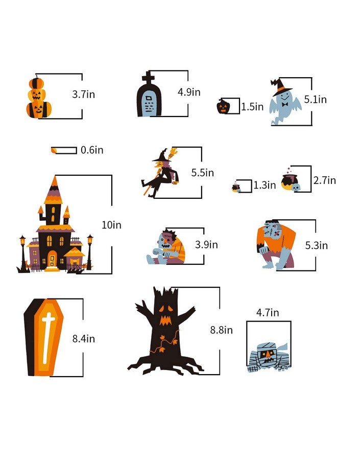 CCINEE Halloween Window Stickers - 10 Sheets Window Clings Decals for Party Decoration, Indoor & Outdoor Home Decor - Image 4