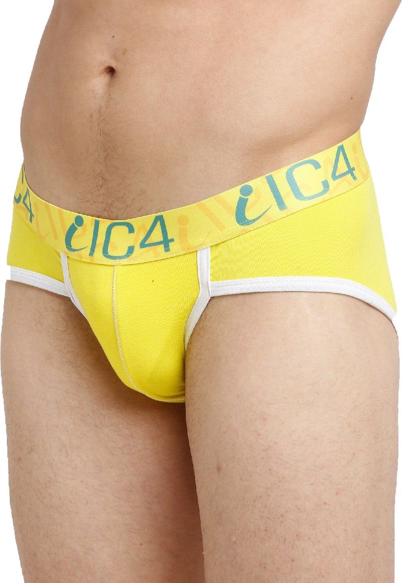 IC4 Store Yellow Men's Fashion Briefs Pack of 3 - Image 2