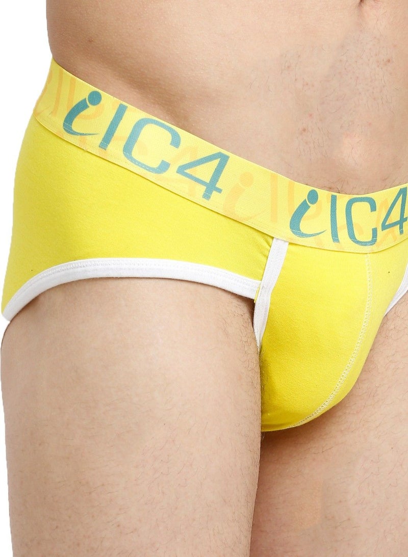IC4 Store Yellow Men's Fashion Briefs Pack of 3 - Image 4