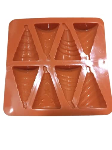 Bakers Pardise Diwali Chocolate Silicone Fountain Fire Cracker Mould Diwali Anar Mould 8 Cavity Multi Color - Image 2
