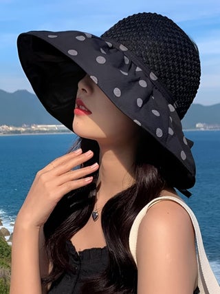 Women's Wide Brim UV Protection Polka Dot Foldable Hat - pzsku/Z21203402082656EDD35DZ/45/_/1725790808/a48b1838-19db-42c6-979d-6bc3e7928bdc
