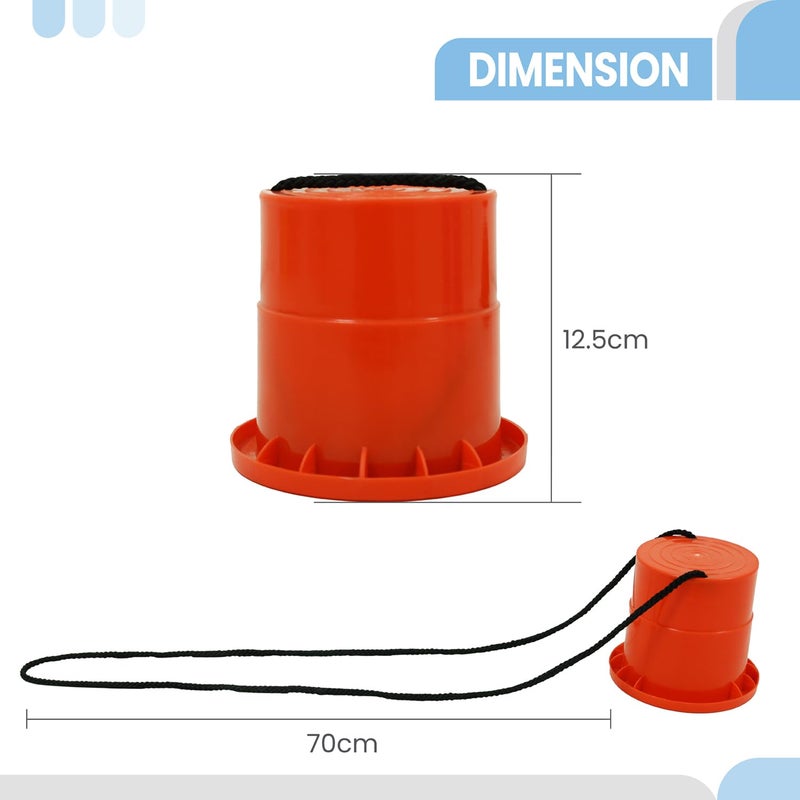GISCO Stepping Bucket Balance Jumping Stilts Training Sports Toys for Kids (Set of 2) | Color - Red | Stepper Toys | Steppers Agility Toy | Plastic Balancing Stilts - Image 3