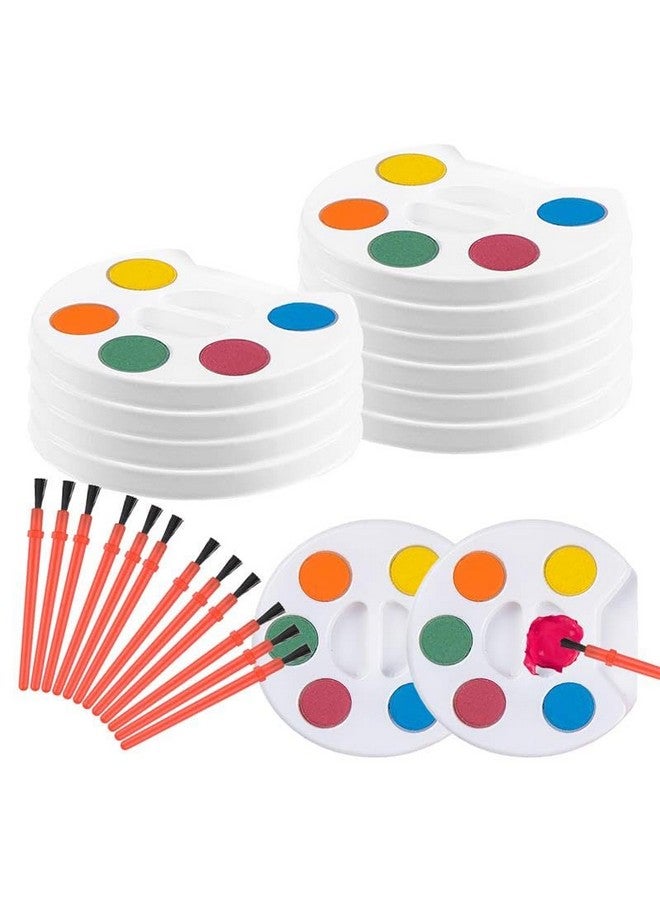 ArtCreativity Mini Paint Sets - Pack of 12 - Five Watercolors in Tray with Brush - Crafts, Supplies, School, Party Favor, Kids' Prize - Image 1