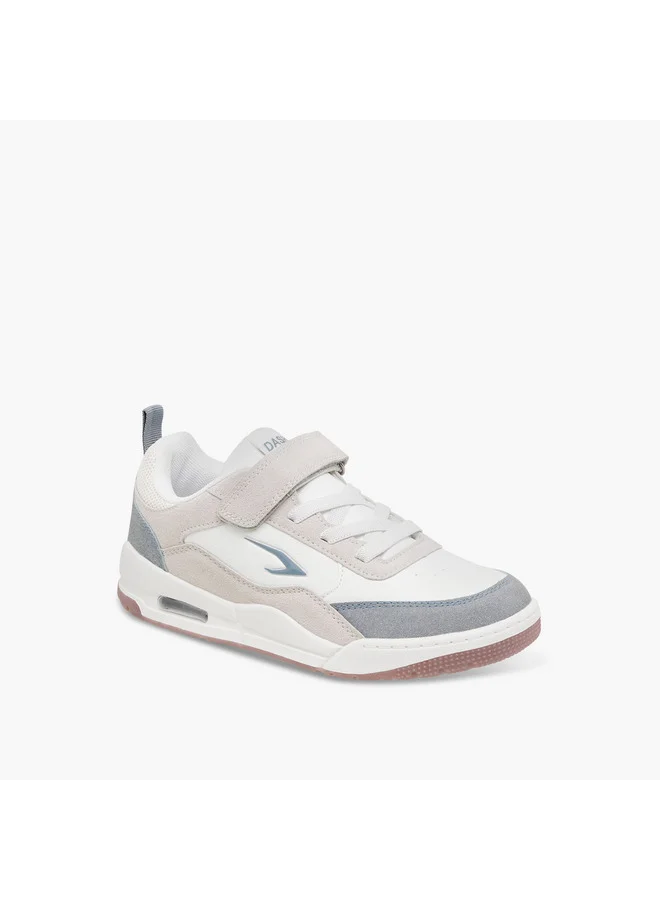 Dash Girls Panelled Sports Shoes with Hook and Loop Closure